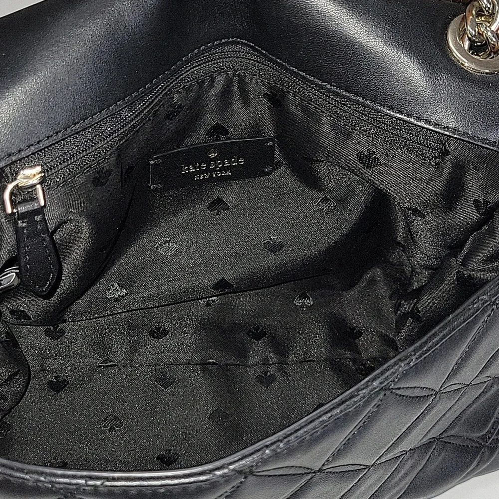 Kate Spade Black Quilted Leather Chain-Handle Shoulder Bag